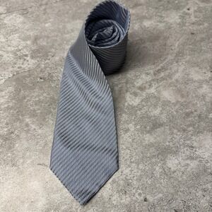 Tino Cosma Necktie Men OS Blue‎ Textured Silk Geometric Made in Italy 9530